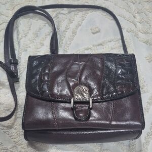 Brighton Crossbody Organizer  Brown Leather Shoulder Bag